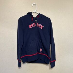 Nike Women's Navy and Red Hoodie